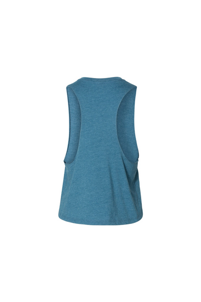 Heather Deep Teal Racer Tank Top