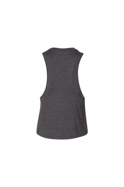 Heather Dark Grey Racer Tank Top