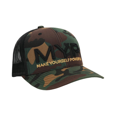 MYP Trucker Cap (Green Camo / Gold Edition)